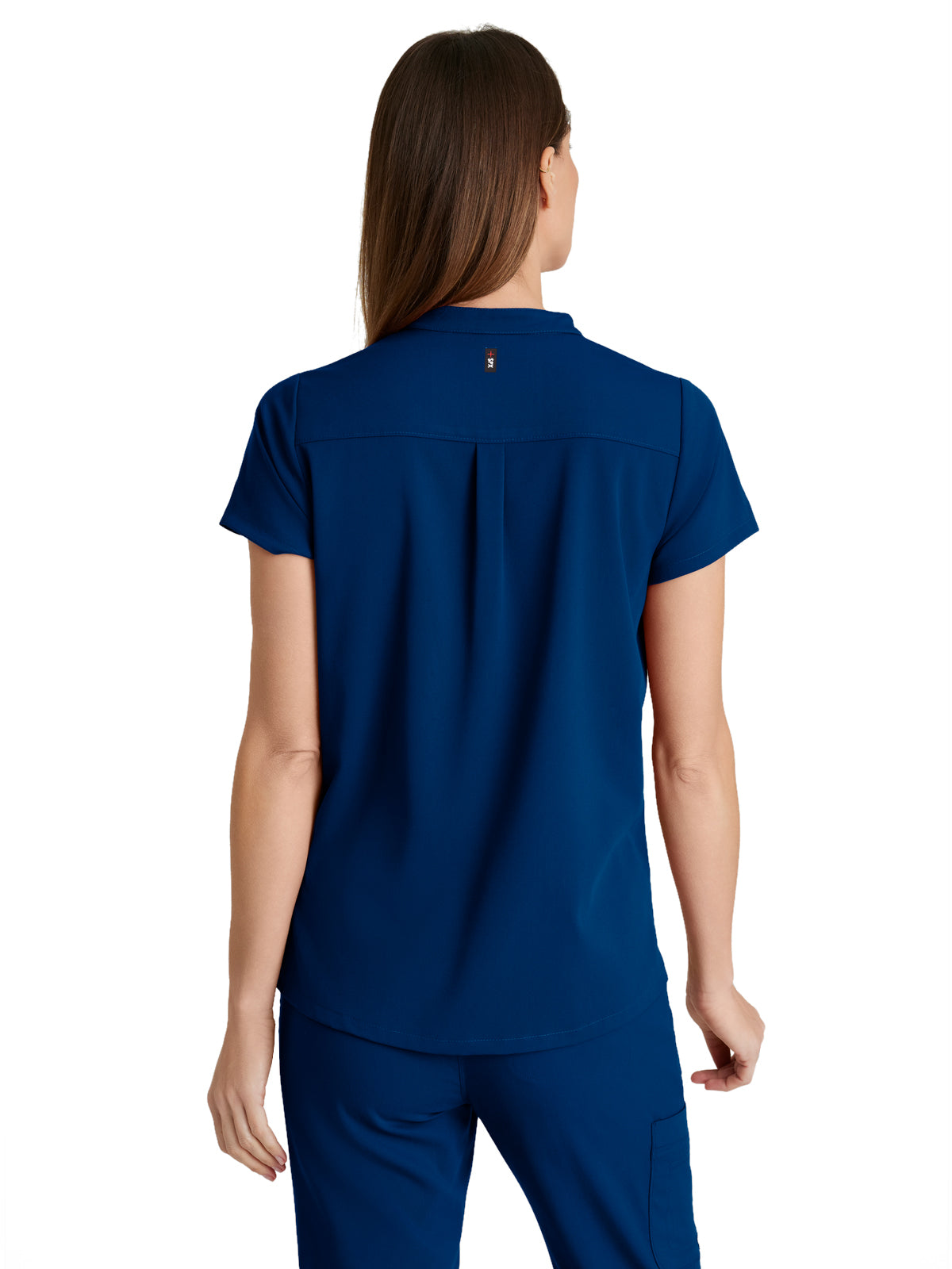 Women's 2 Pocket Banded Collar Avery Scrub Top