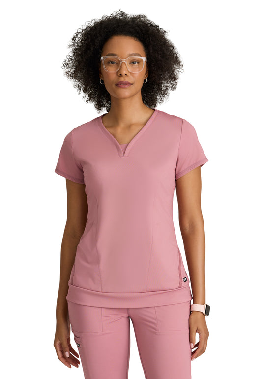 Two Pocket V-Neck Motivate Scrub Top