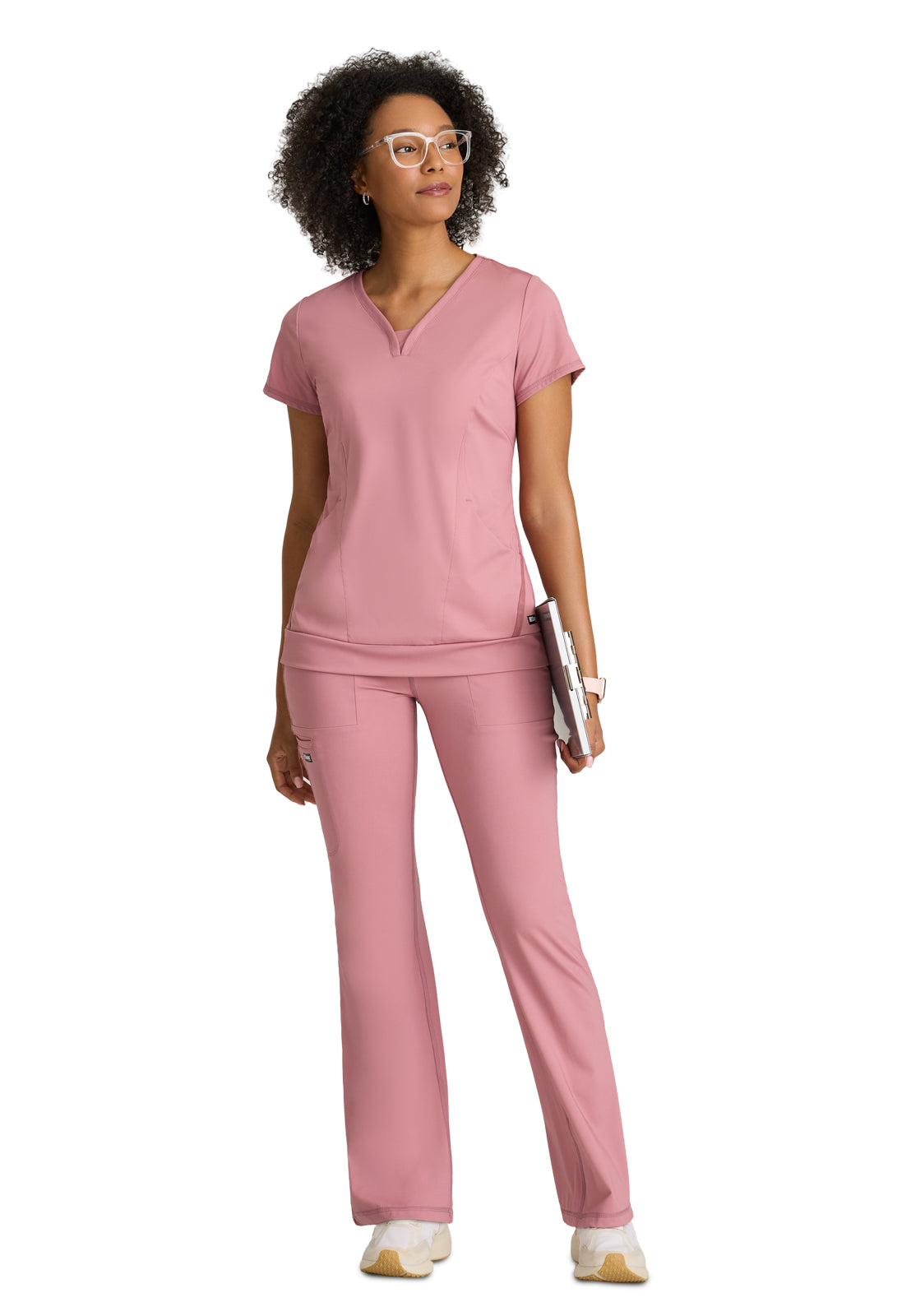 Two Pocket V-Neck Motivate Scrub Top