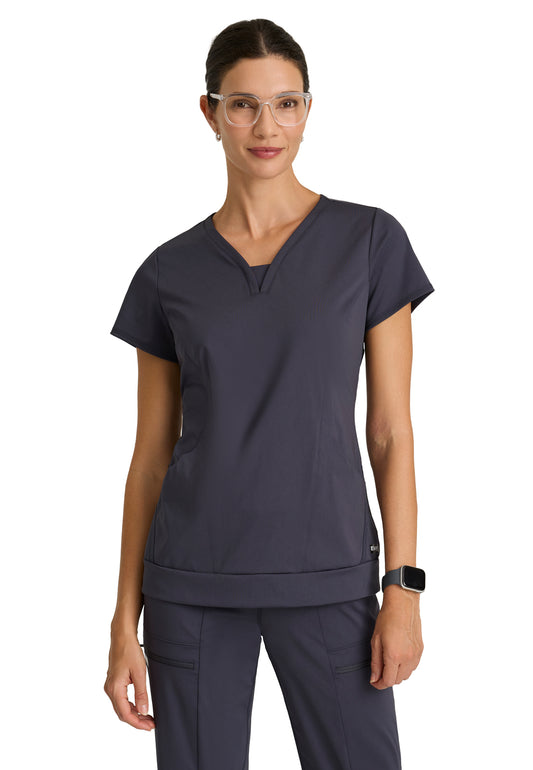 Two Pocket V-Neck Motivate Scrub Top