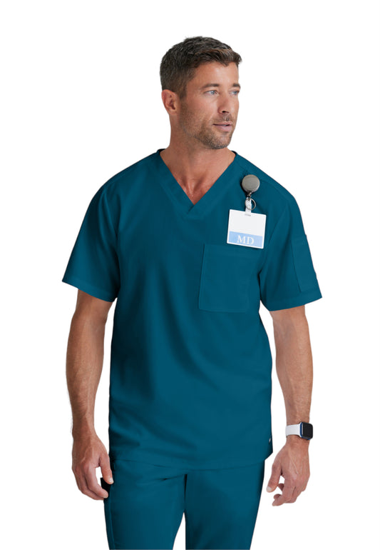 Men's Two-Pocket V-Neck Evan Scrub Top - GRT091 - Bahama