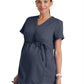 Women's Two-Pocket Mock Wrap Lilah Maternity Scrub Top - GRT094 - Steel