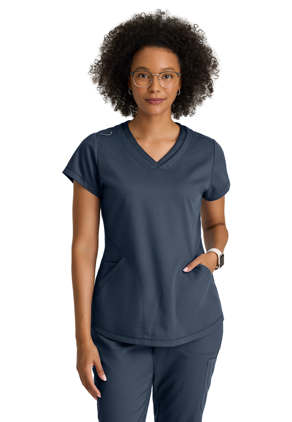 Three Pocket V-Neck Evelyn Scrub Top