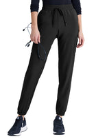 Women's Six-Pocket Terra Jogger Scrub Pant - GSSP625 - Black
