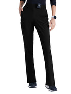 Women's Six-Pocket Tapered Leg Cosmo Scrub Pant - GSSP627 - Black