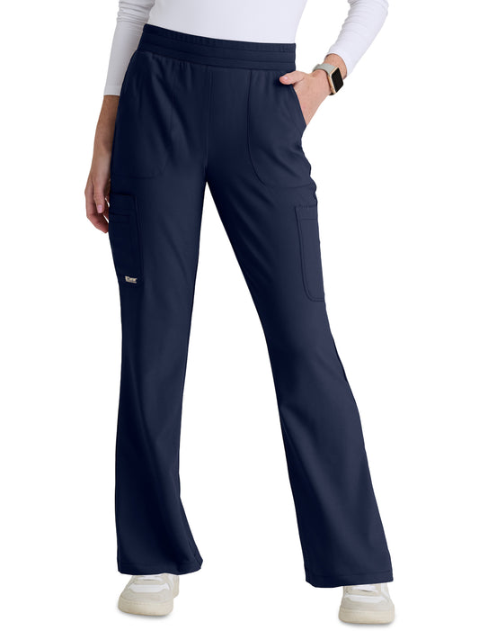 Women's Six Pocket Drawstring Sky Scrub Pant - GSSP729 - Indigo (Navy)