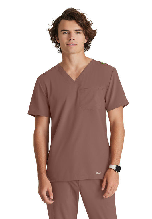 Men's Piped V-Neck Journey Scrub Top