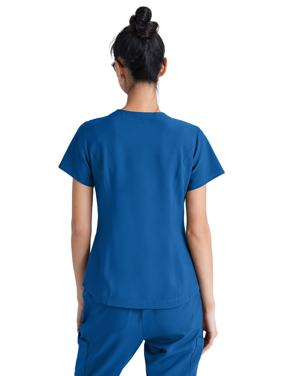 Women's Two-Pocket Piped V-Neck Rhythm Scrub Top