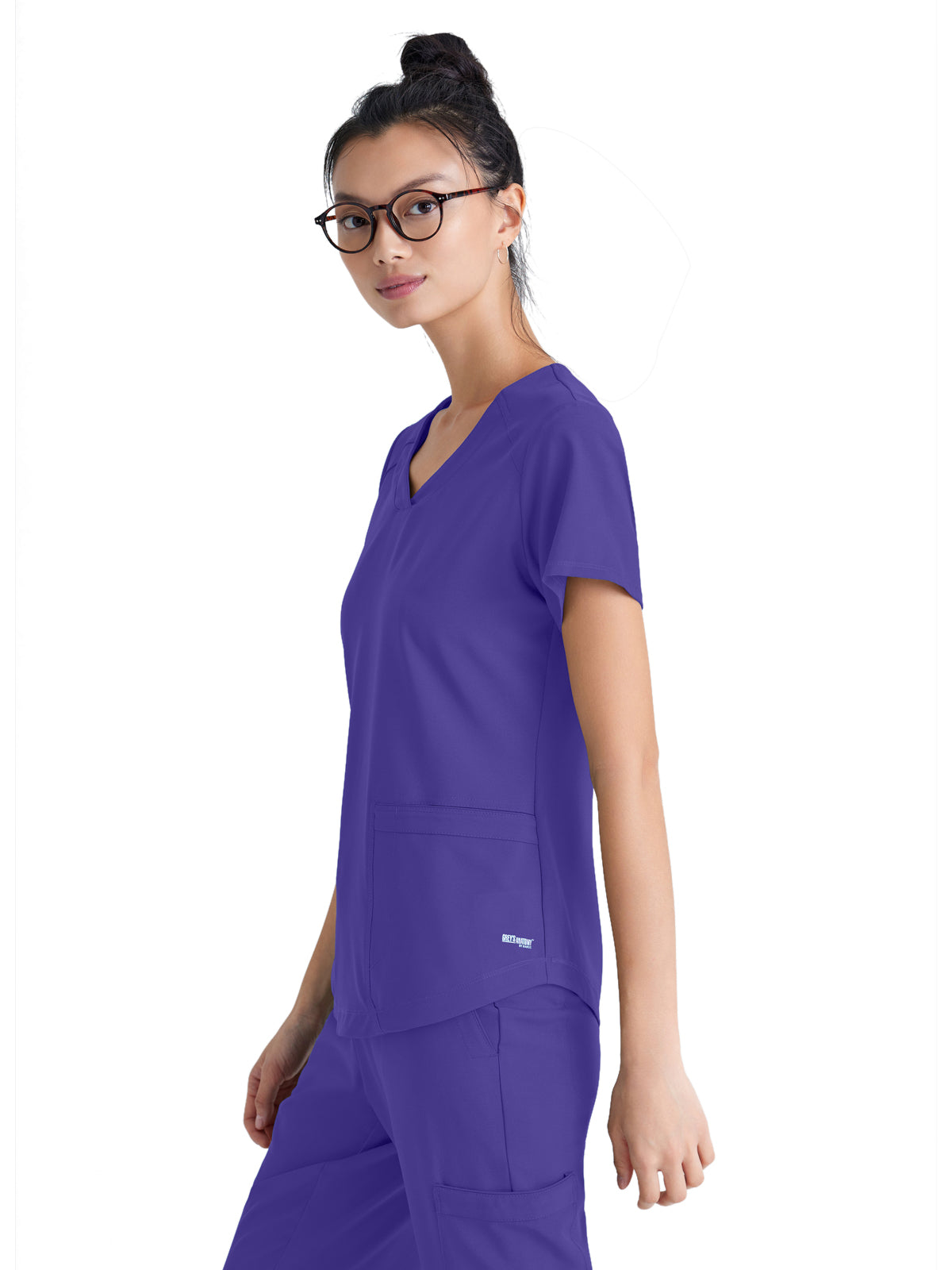 Women's Two-Pocket Piped V-Neck Rhythm Scrub Top