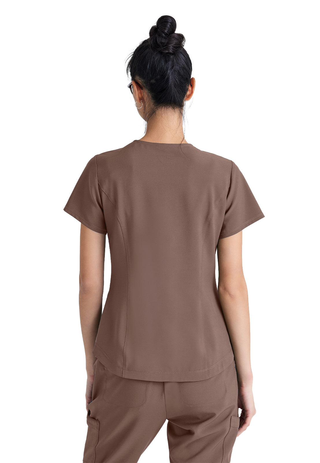 Women's Two-Pocket Piped V-Neck Rhythm Scrub Top