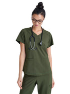 Women's Two-Pocket V-Neck Rhythm Scrub Top - GSST180 - Fern