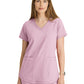 Women's Two-Pocket V-Neck Rhythm Scrub Top - GSST180 - Misty Pink