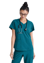 Women's Two-Pocket V-Neck Rhythm Scrub Top - GSST180 - Bahama