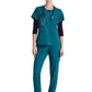 Women's Two-Pocket Piped V-Neck Rhythm Scrub Top