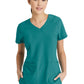 Women's Two-Pocket V-Neck Rhythm Scrub Top - GSST180 - Teal