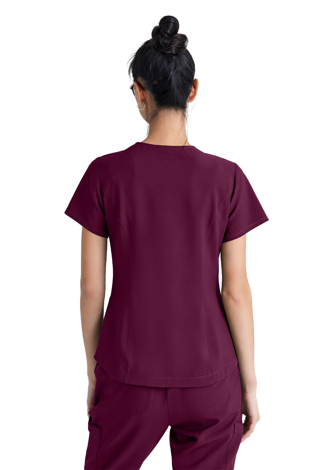 Women's Two-Pocket Piped V-Neck Rhythm Scrub Top