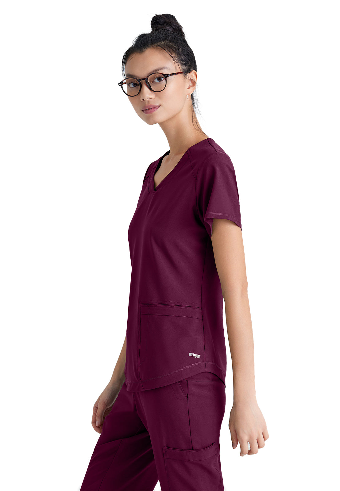 Women's Two-Pocket Piped V-Neck Rhythm Scrub Top