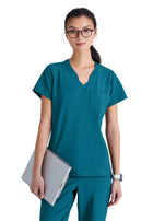 Women's One-Pocket Banded V-Neck Sway Scrub Top - GSST181 - Bahama