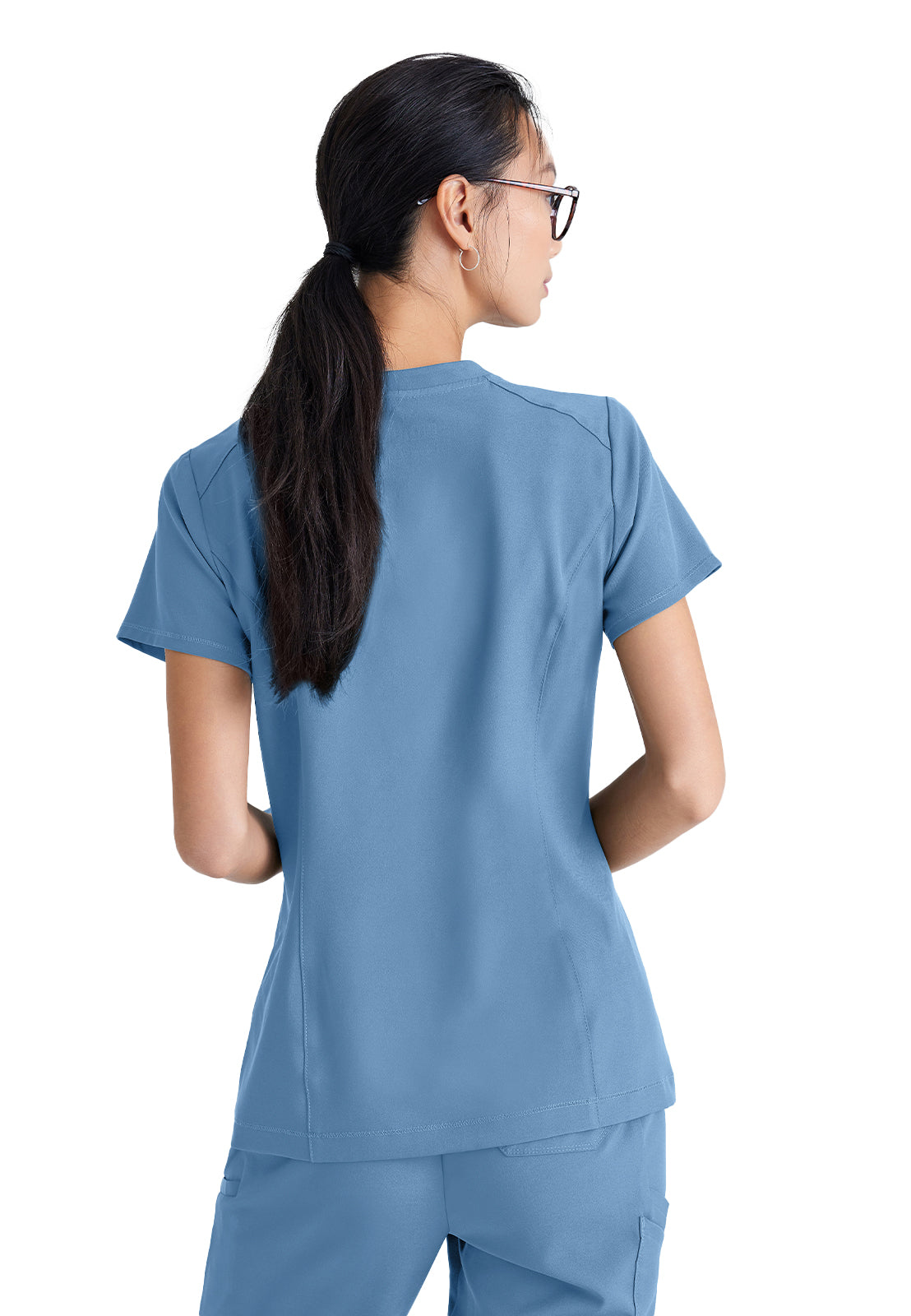 Women's Banded-V-Neck Sway Tuck-In Scrub Top