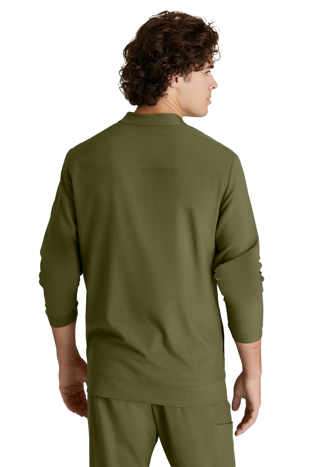 Men's Three-Pocket Banded Collar Cycle Scrub Jacket