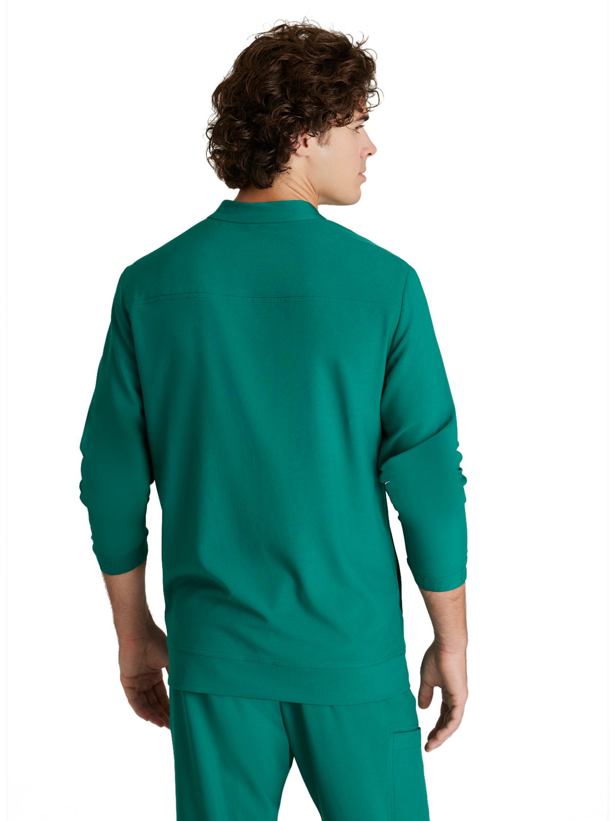 Men's Three-Pocket Banded Collar Cycle Scrub Jacket