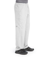 Men's Four-Pocket Zip-Fly Structure Scrub Pant - SK0215 - White