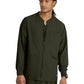 Men's Three-Pocket Zip-Up Structure Warm-Up Scrub Jacket - SK0408 - Olive