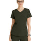 Women's Three-Pocket Curved V-Neck Breeze Scrub Top - SK101 - Olive
