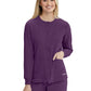 Women's Two-Pocket Snap-Front Stability Warm-Up Scrub Jacket - SK401 - Eggplant