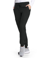 Women's Four-Pocket Low-Rise Theory Jogger Scrub Pant - SKP552 - Black
