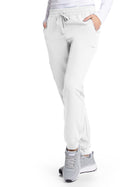 Women's Four-Pocket Low-Rise Theory Jogger Scrub Pant - SKP552 - White