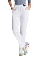 Women's Six-Pocket Tapered Leg Gamma Scrub Pant - SKP623 - White