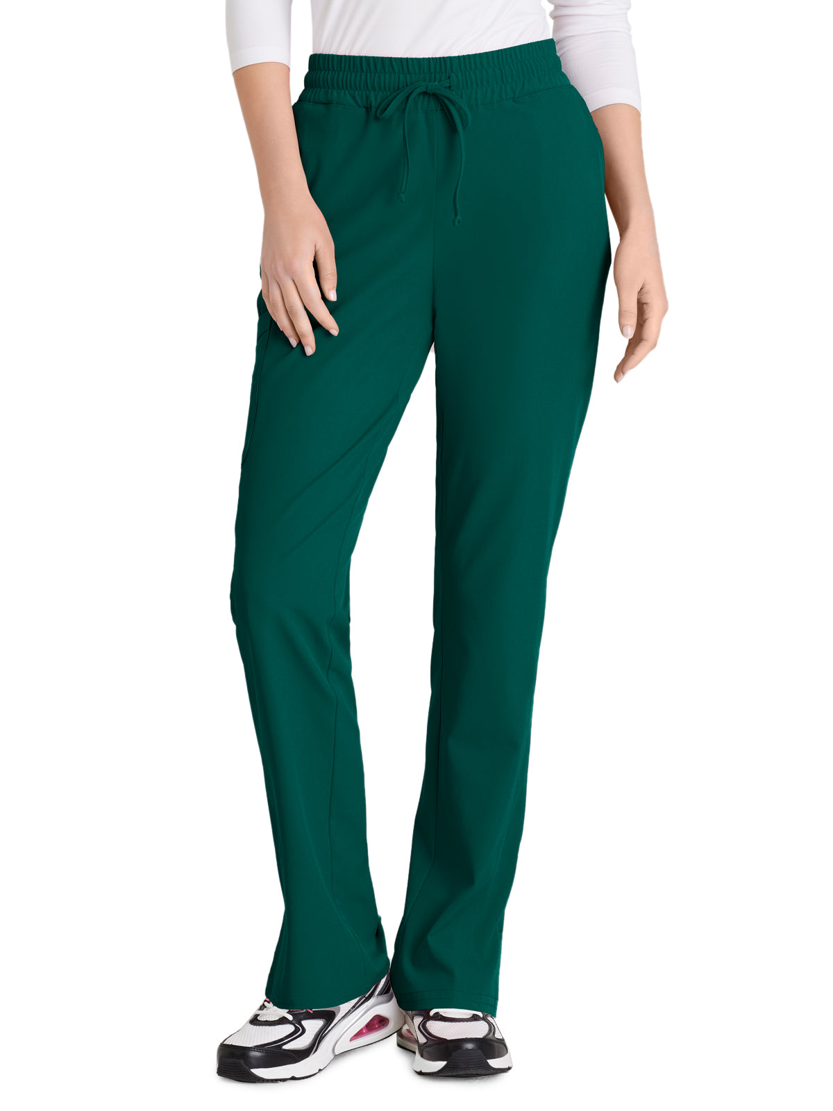 Women's Six-Pocket Tapered Leg Gamma Scrub Pant - SKP623 - Hunter Green