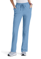 Women's Six-Pocket Tapered Leg Gamma Scrub Pant - SKP623 - Ciel Blue