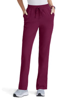 Women's Six-Pocket Tapered Leg Gamma Scrub Pant - SKP623 - Wine