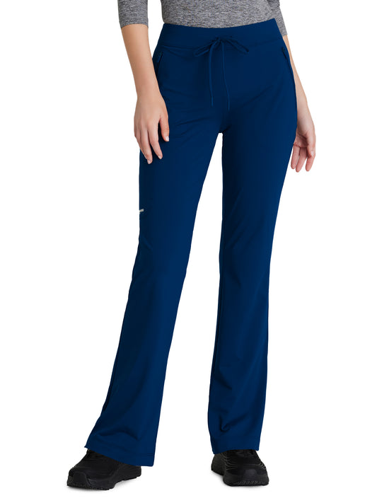 Women's Four-Pocket Fit & Flare Glide Scrub Pant - SKP656 - Navy