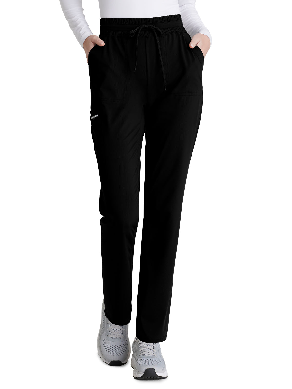 Women's Shirred Waistband Slim And Straight Reach Scrub Pant