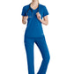 Women's Shirred Waistband Slim And Straight Reach Scrub Pant