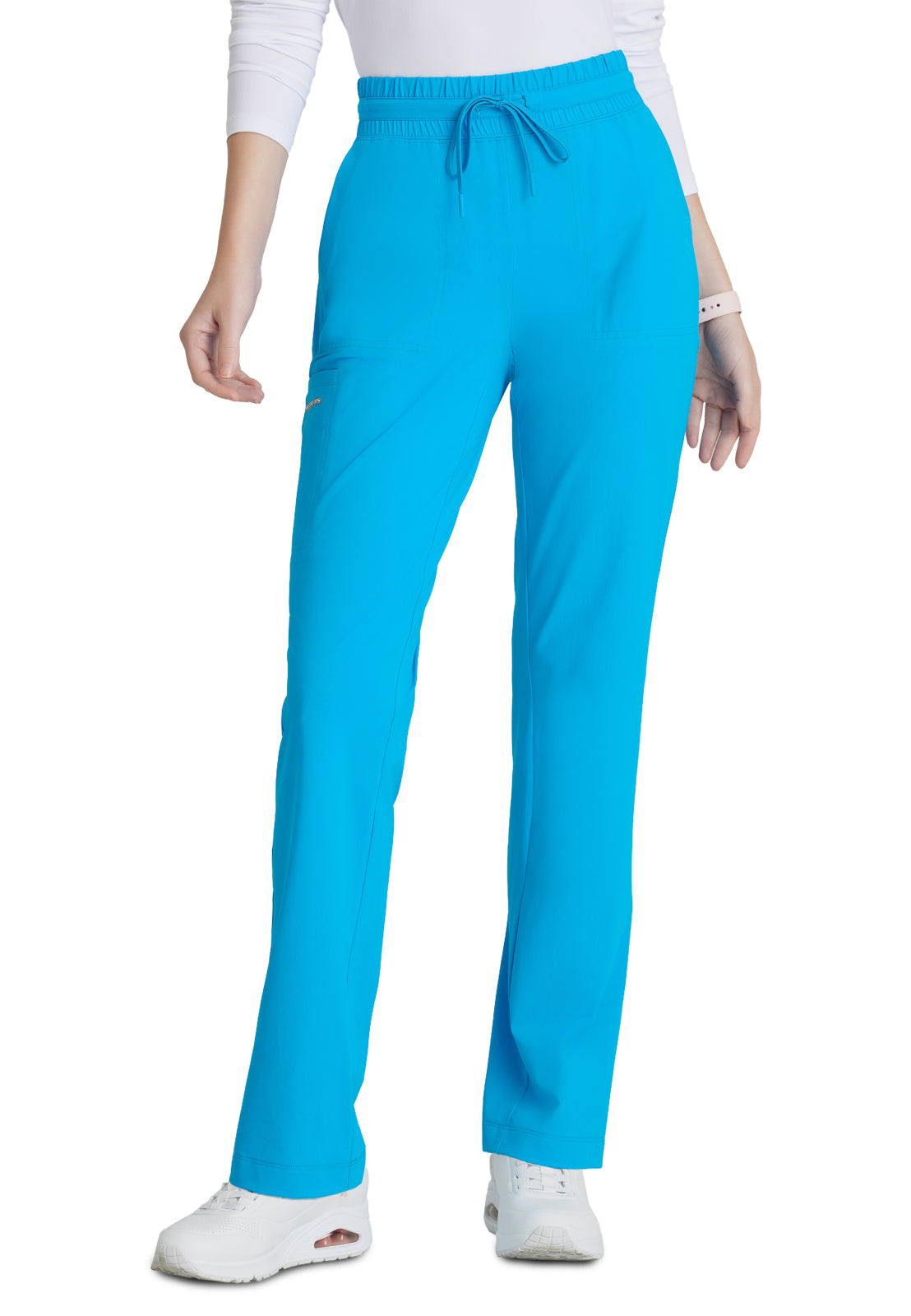 Women's Shirred Waistband Slim And Straight Reach Pant