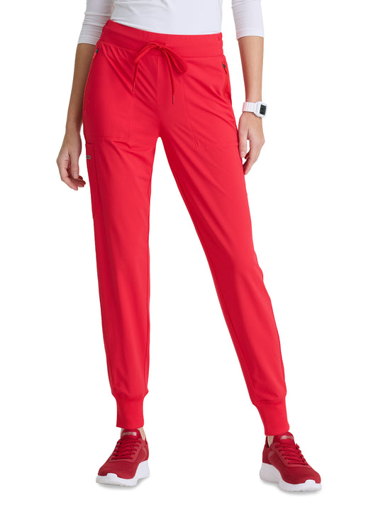 Women's Five-Pocket Ribbed Cuff Pace Jogger Scrub Pant - SKP669 - Hero
