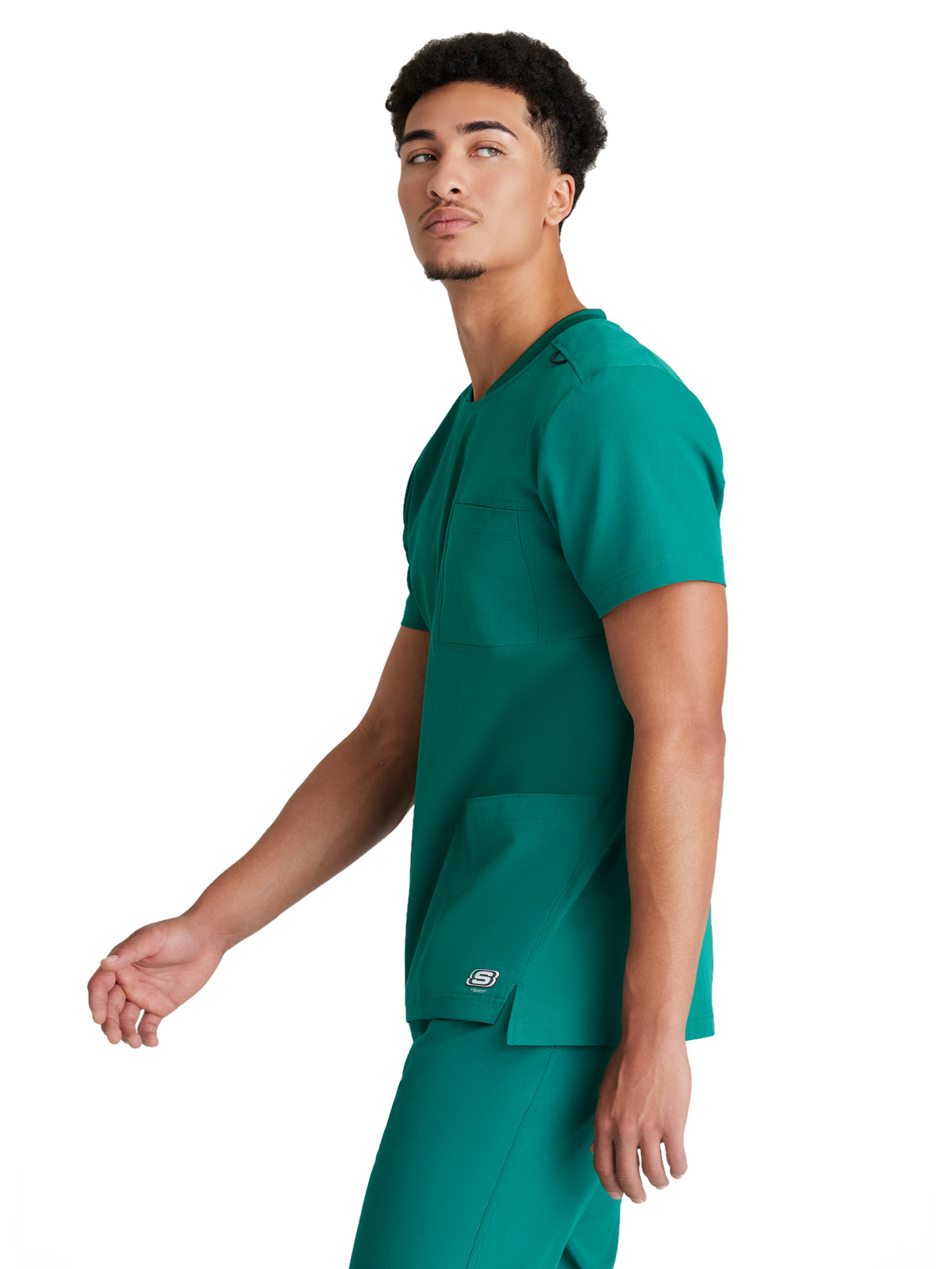 Men's Three-Pocket Round Neck Thesis Scrub Top