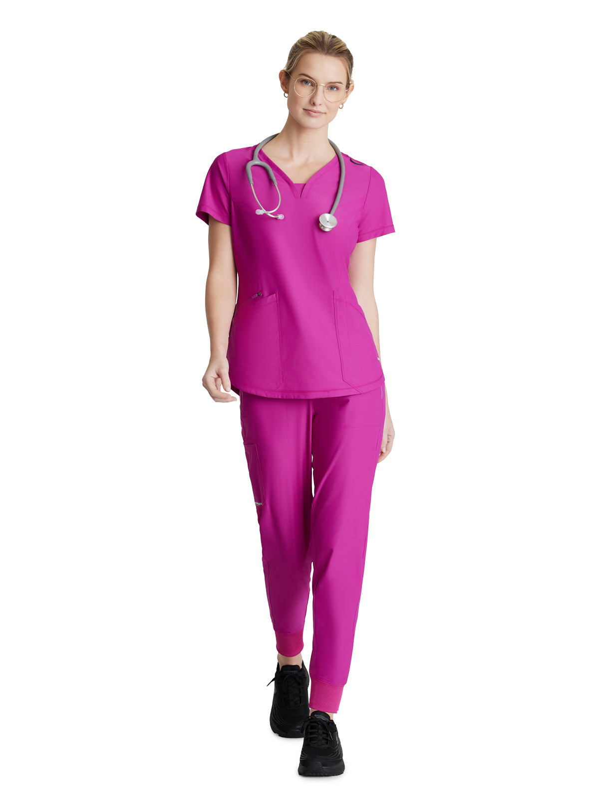 Women's 3 Pocket Gusset V-Neck Serene Scrub Top