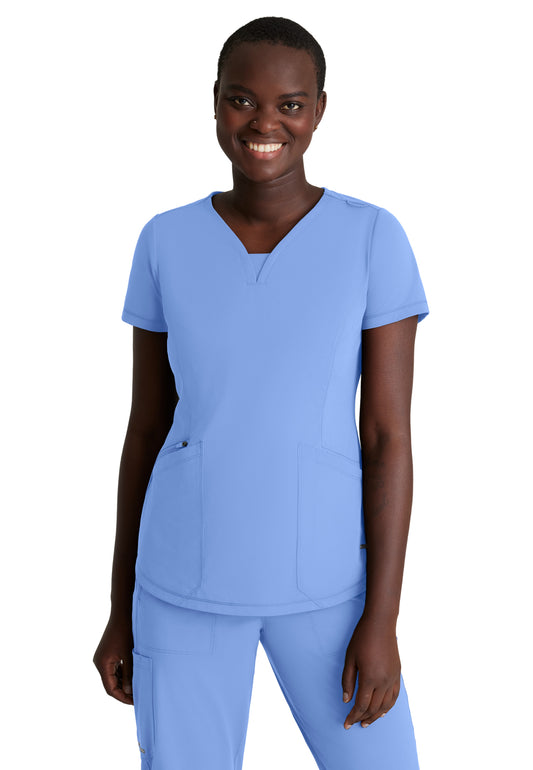 Women's 3 Pocket Gusset V-Neck Serene Scrub Top