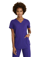 Women's Three-Pocket V-Neck Serene Scrub Top - SKT220 - Brilliance