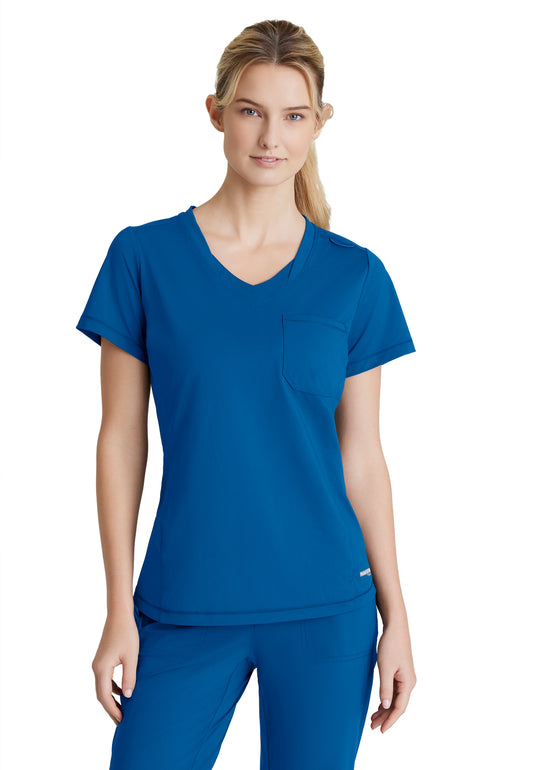 Women's 1 Pocket Tulip Hem Flow Scrub Top