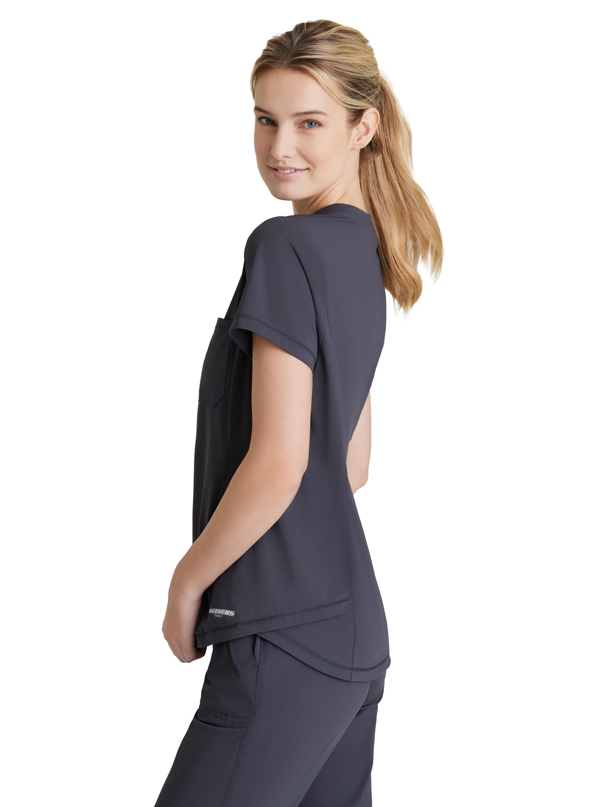 Women's 1 Pocket Tulip Hem Flow Top