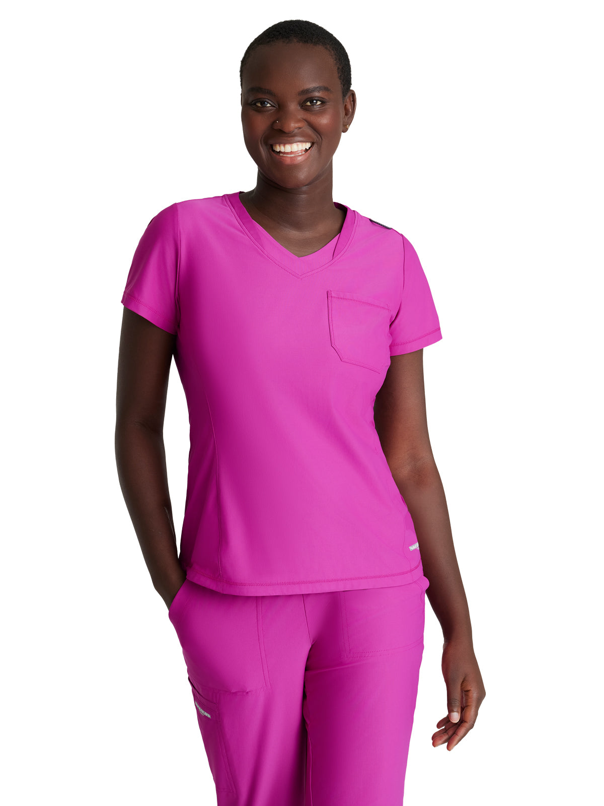 Women's 1 Pocket Tulip Hem Flow Top