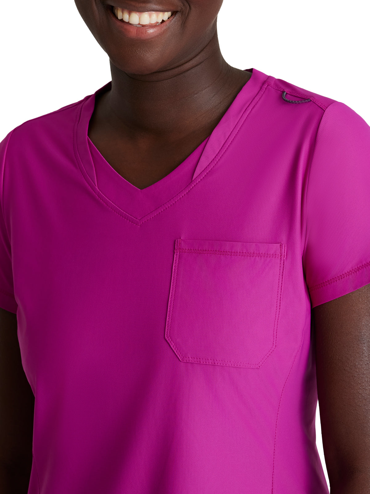 Women's 1 Pocket Tulip Hem Flow Top