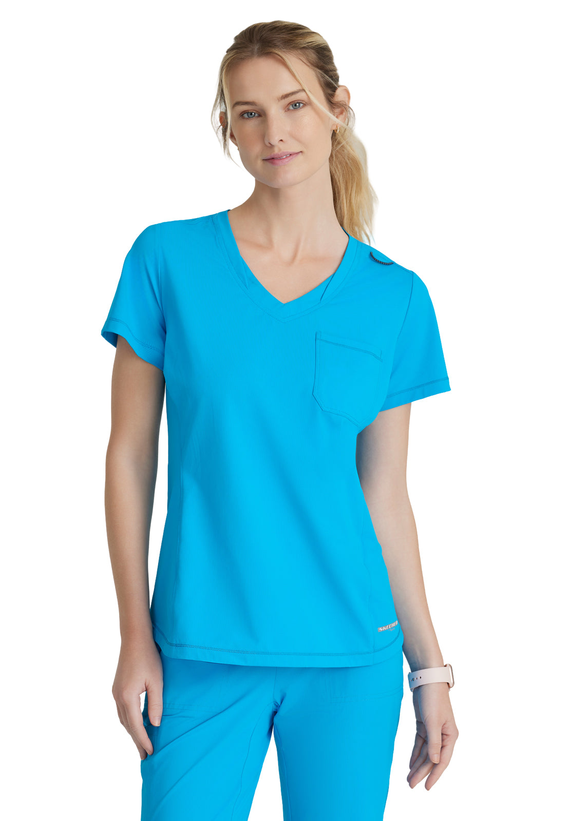 Women's 1 Pocket Tulip Hem Flow Top