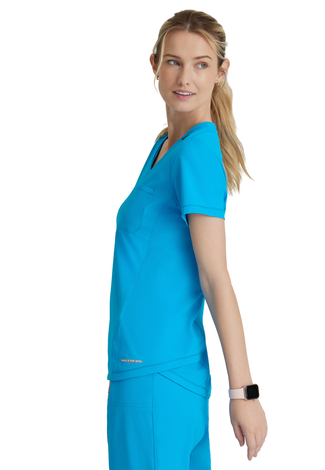 Women's 1 Pocket Tulip Hem Flow Top